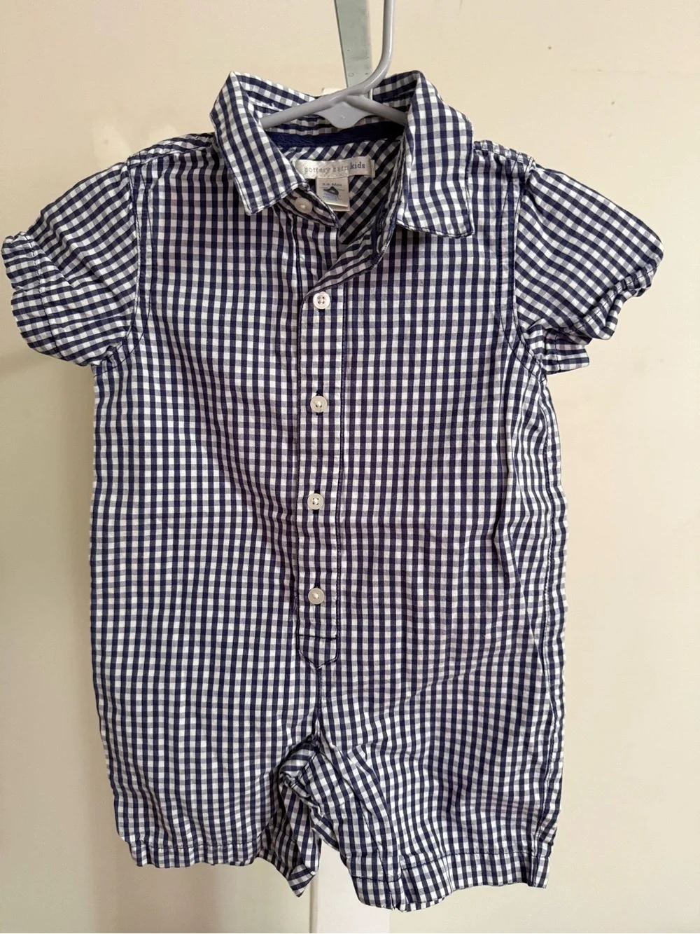 Pottery Barn Kids Gingham Romper